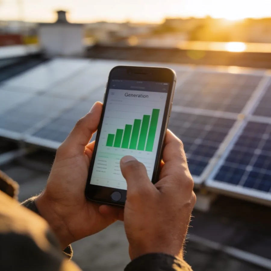 Solar generation monitoring used for a commercial ROI calculation in Chennai